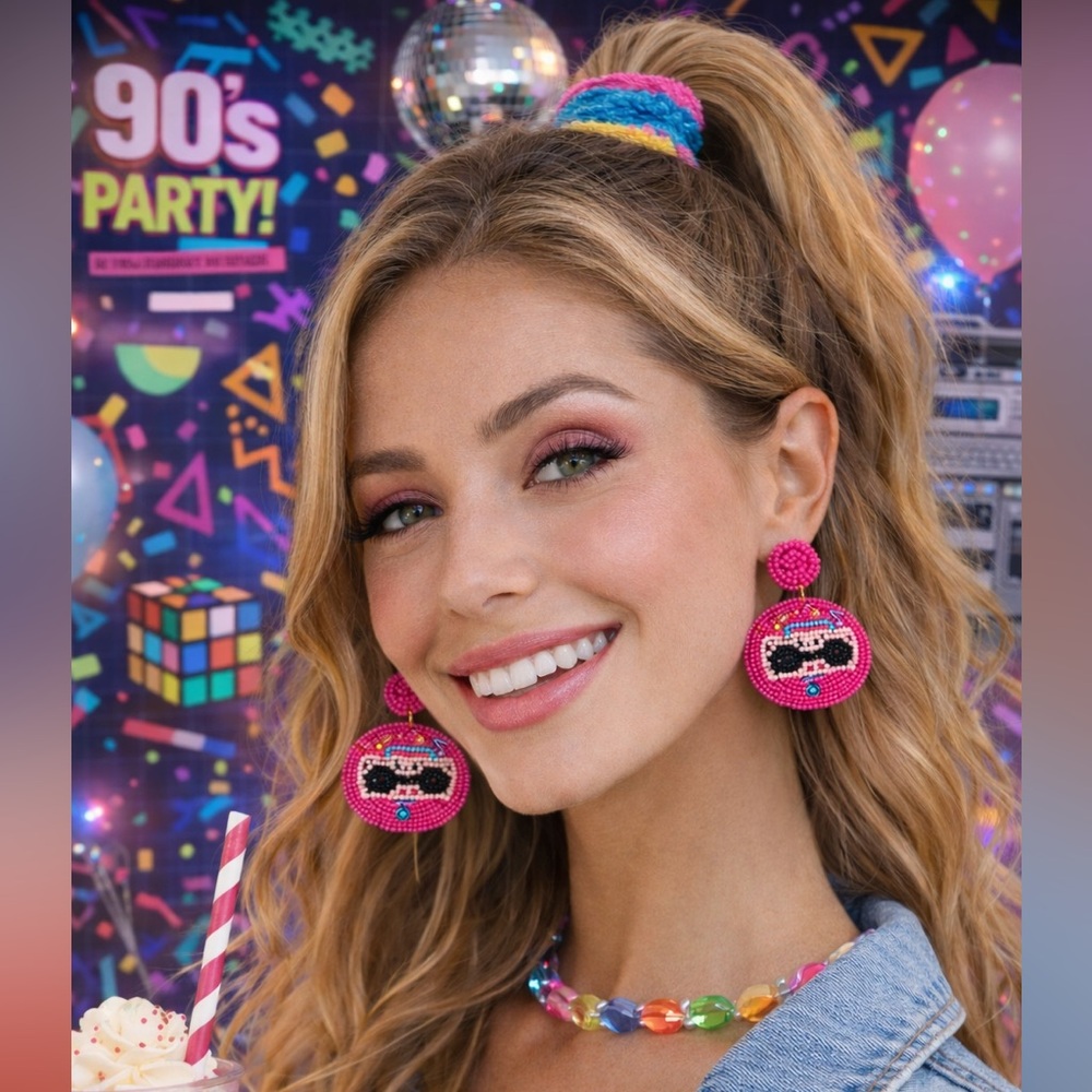 Boombox 90’s Style Boutique Seed Bead Earrings